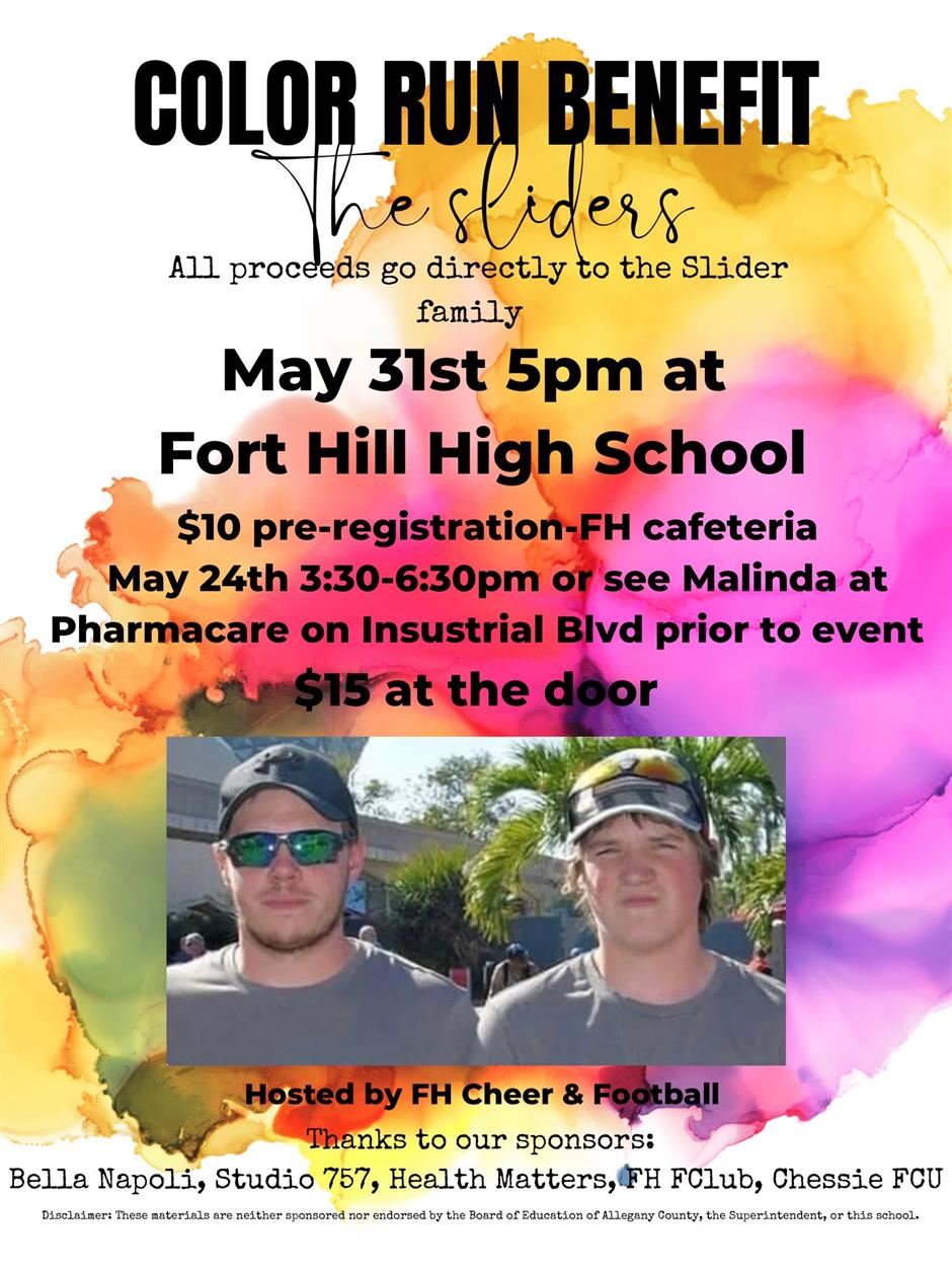  Color Run Benefit for the Slider Family